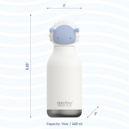 Asobu Bestie Animal Double Wall Stainless Steel Bottle 16oz Sheep