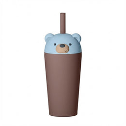 Asobu Bestie Animal Vacuum Insulated Straw Tumbler 24oz Bear