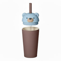 Asobu Bestie Animal Vacuum Insulated Straw Tumbler 24oz Bear