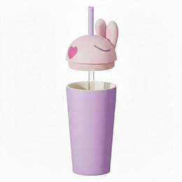Asobu Bestie Animal Vacuum Insulated Straw Tumbler 24oz Bunny