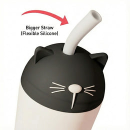 Asobu Bestie Animal Vacuum Insulated Straw Tumbler 24oz Cat