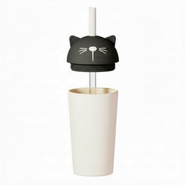 Asobu Bestie Animal Vacuum Insulated Straw Tumbler 24oz Cat