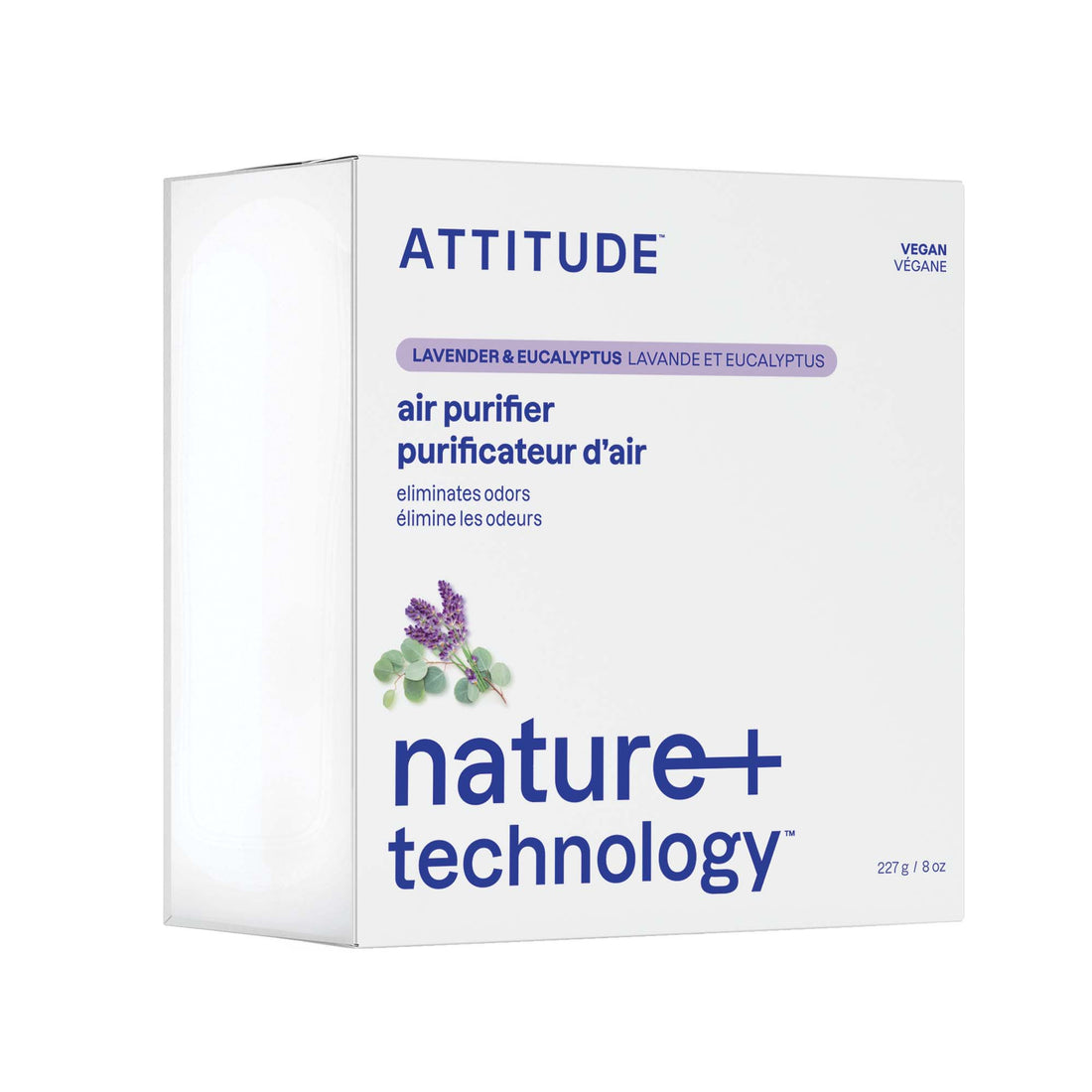 ATTITUDE Air Purifier 227g in Lavender & Eucalyptus fragrance, front package view