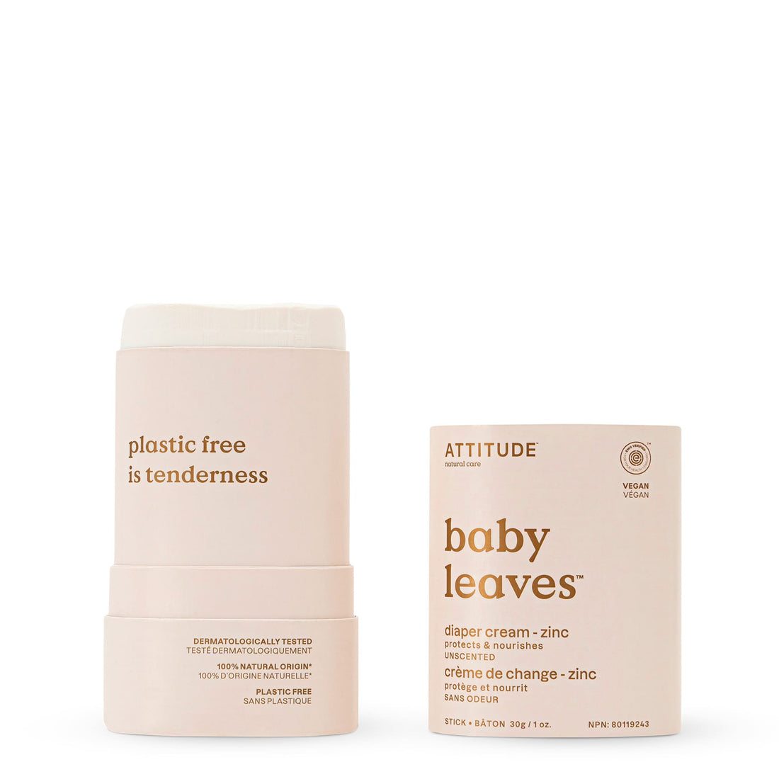 Attitude Baby Diaper Cream - Bar 30 g / 1 oz - Default Title front product view
