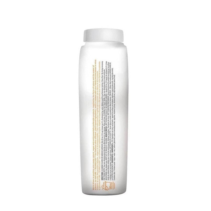 ATTITUDE floor surfaces tiles and wood cleaner bottle, white plastic with brown label and white cap