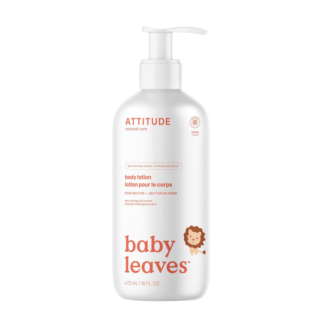 Attitude Natural Little Leaves Body Lotion 473 ml - Pear Nectar front product view