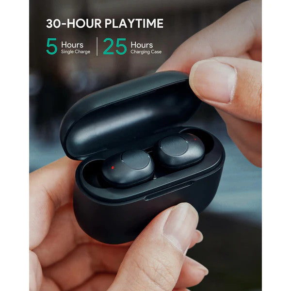 Aukey Wireless Charging Earbuds Elevation, in-ear detection, black with charging case (2)