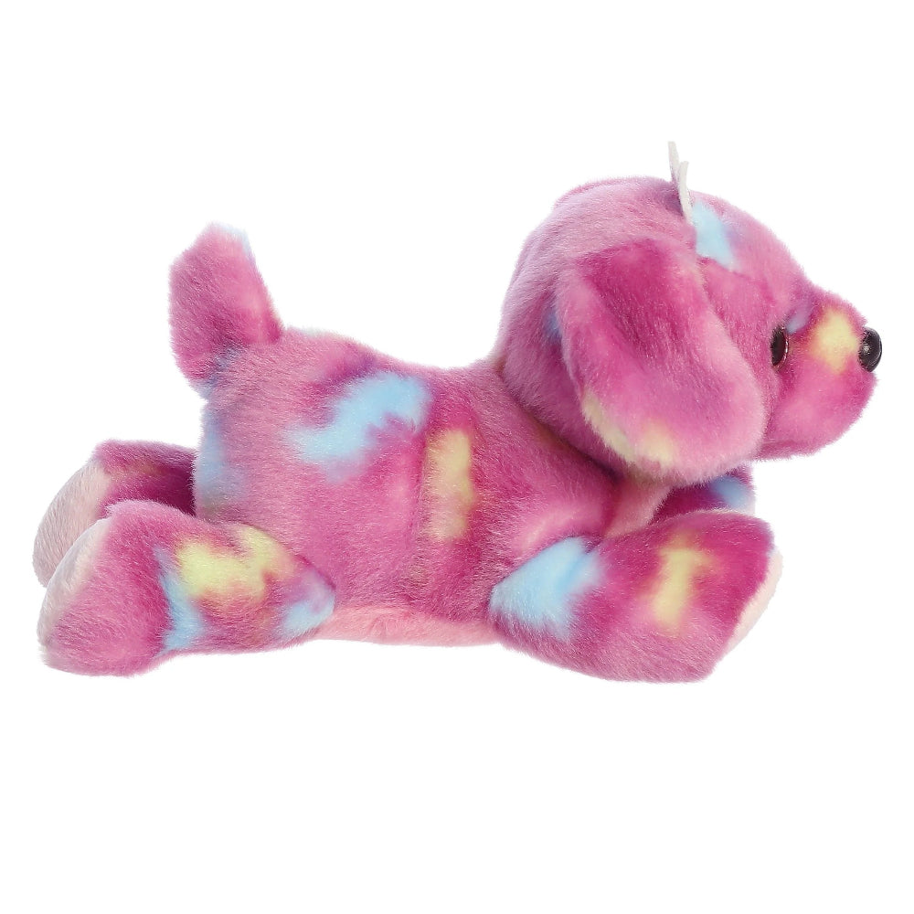 Aurora 7-inch Princess Tutti Puppy plush stuffed animal in pink pastel multicolor