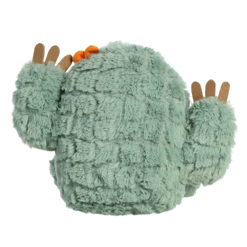 Aurora cactus sloth stuffed animal, 7.5 in, mint green fuzzy fur with brown claws
