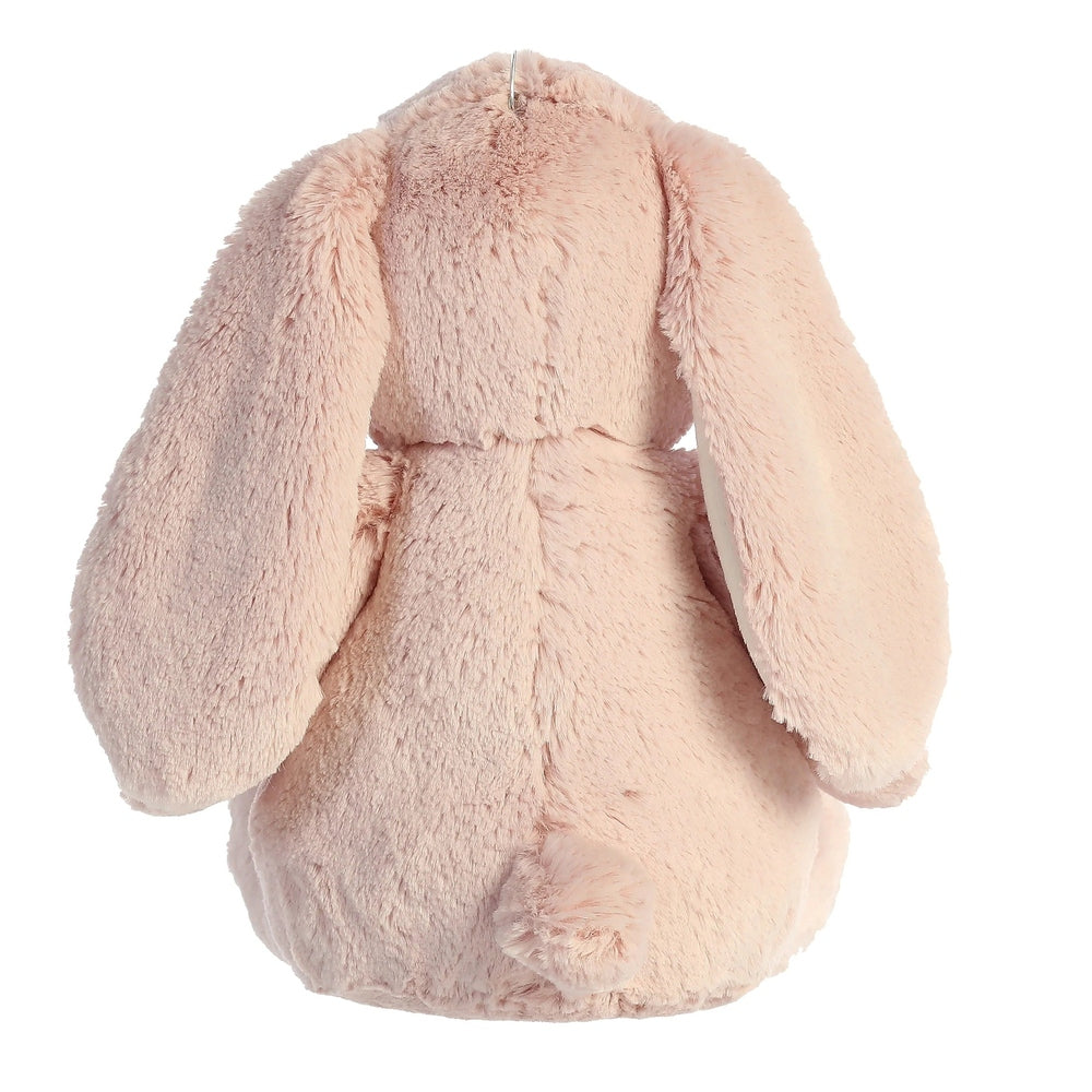 Aurora Ebba Dewey Bunny plush toy, 12.5-inch soft pink stuffed animal with long ears