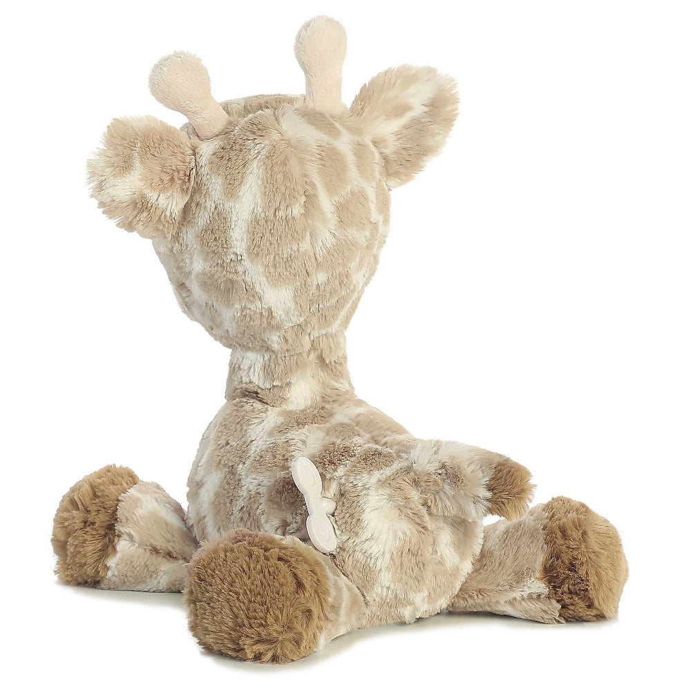 Aurora Ebba Loppy Giraffe stuffed animal, beige plush, 11.5 inches, sitting pose