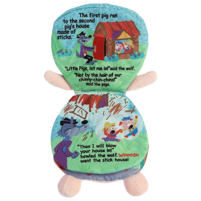 Stuffed animal plush Aurora Ebba Story Pals Old MacDonald, 9-inch with blue-green illustrated pages
