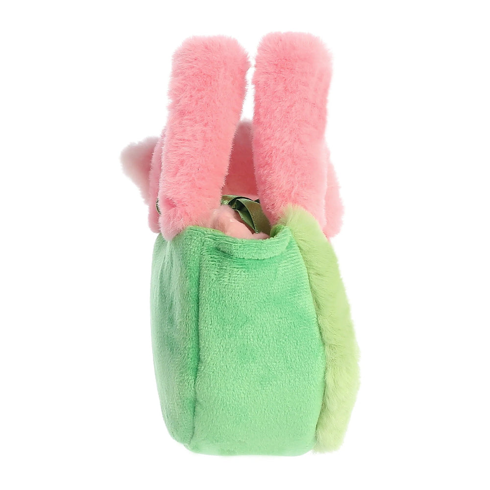 Aurora Fancy Pals Watermelon Piglet plush toy; pink ears, green body, 8 inches