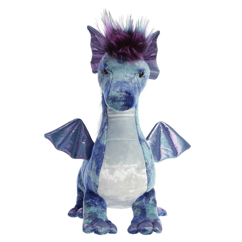 Aurora Luxe Boutique Zion Dragon 17" plush stands upright with iridescent wings and purple mane.