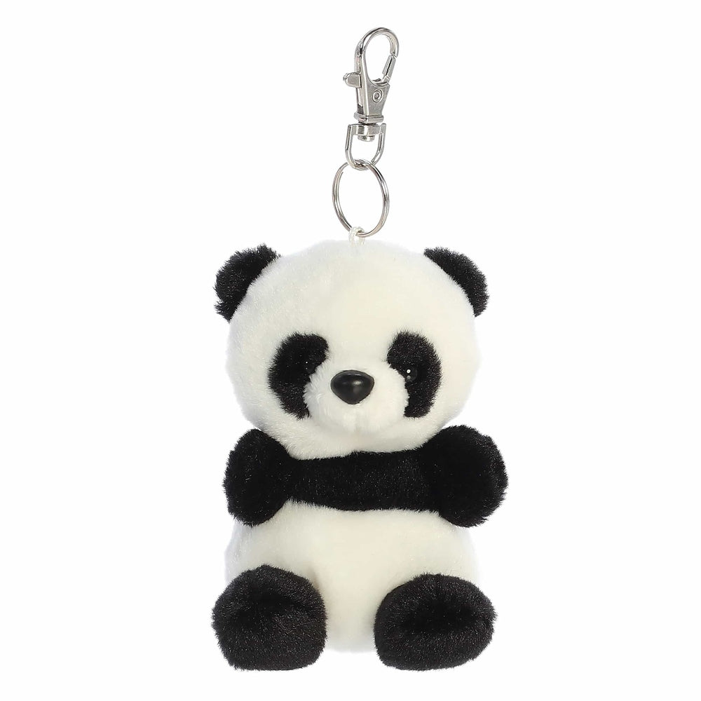 Panda clip-on plush toy, Aurora Palm Pals Bamboo, 4-inch black-and-white stuffed panda