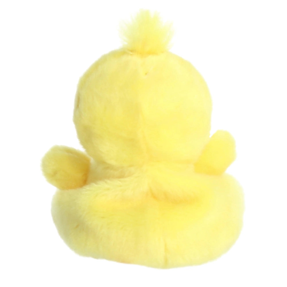 Aurora Palm Pals Darling Duck 5-inch yellow plush stuffed animal with soft fuzzy fabric