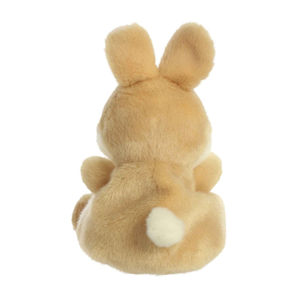 Aurora Palm Pals Ella Bunny plush toy, light brown fur with white tail, 5 inches