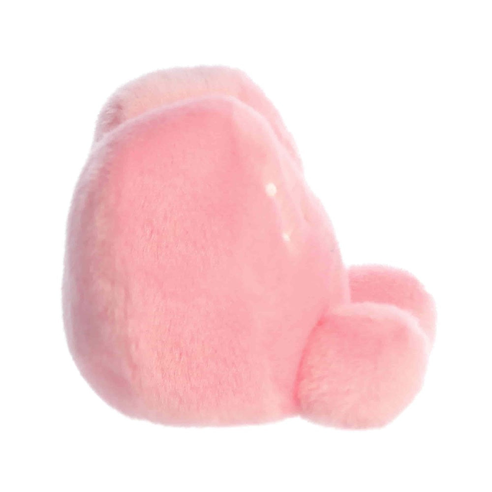 Aurora Palm Pals I Love Mom Heart 5-inch pink plush stuffed animal with soft fuzzy fur.