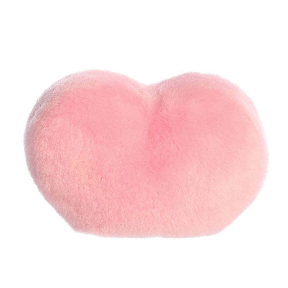 Aurora Palm Pals I Love Mom Heart plush toy, pink fuzzy fabric, 5" stuffed animal