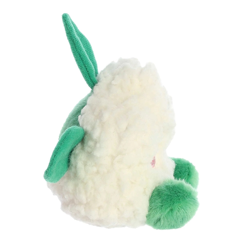 Aurora Palm Pals Kelly Cauliflower 5-inch plush toy with white body and green leaves
