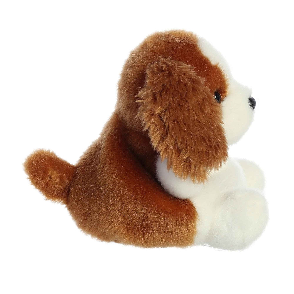 Aurora Palm Pals Lady Spaniel plush stuffed animal, brown and white fuzzy fabric, 5 inches