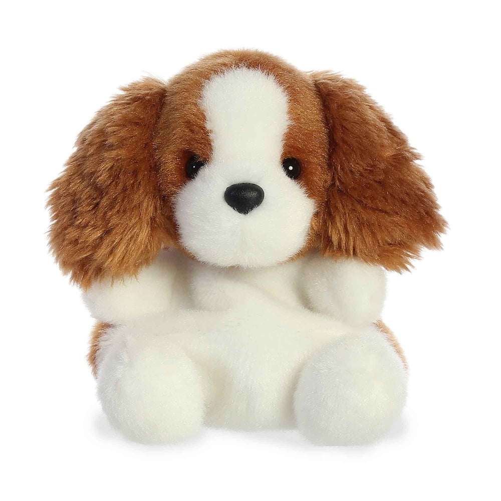 Aurora Palm Pals Lady Spaniel 5-inch plush stuffed animal in white with brown ears