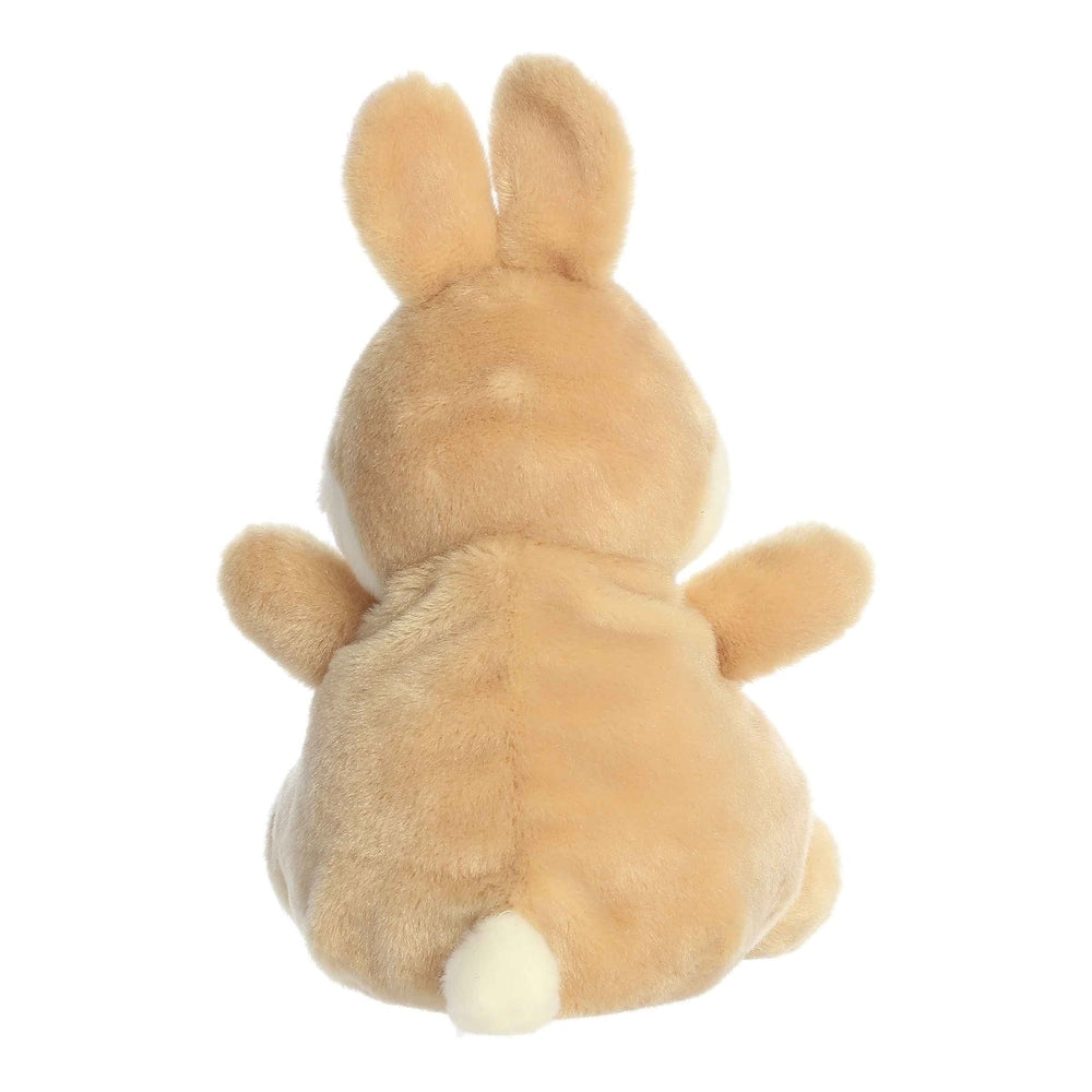 Aurora Palm Pals Ella Bunny 8-inch stuffed animal, beige plush with white tail back view