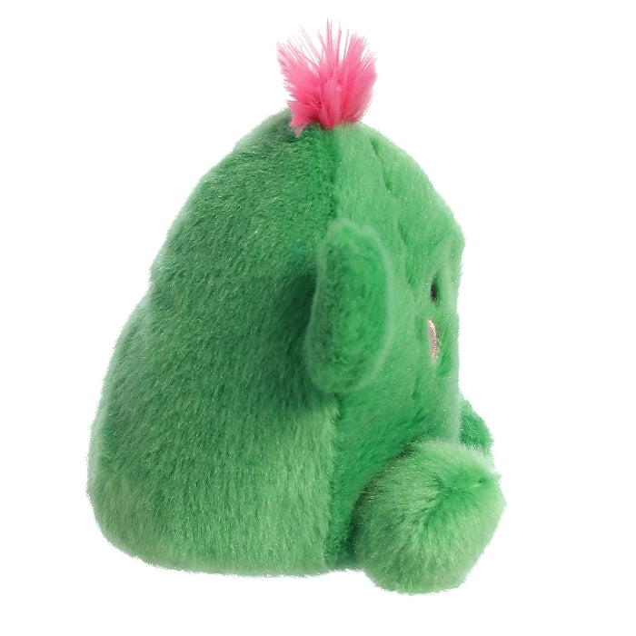 Aurora Palm Pals Prickles Cactus plush toy; green cactus with pink tuft, 5-inch stuffed animal.