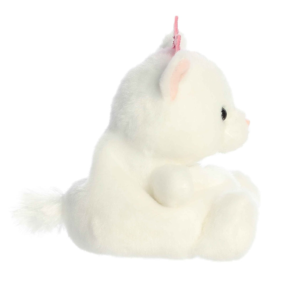 Aurora Priscilla Princess Kitty 5-inch white plush cat stuffed animal with pink ears