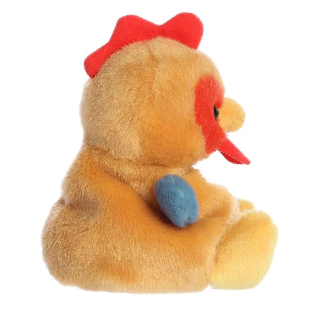 Aurora Palm Pals Red Rooster stuffed animal, 5in plush with orange body and red comb