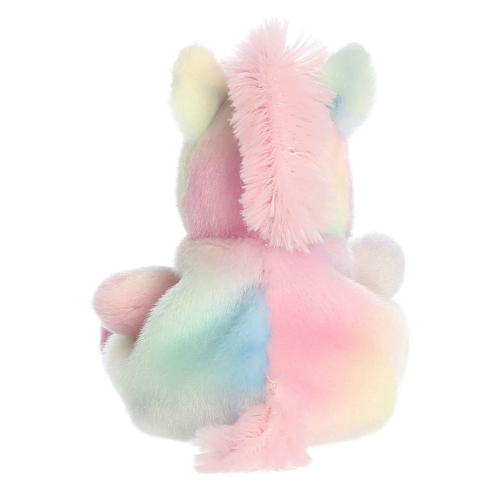Aurora Sorbet Unicorn 5-inch stuffed animal in pastel rainbow with pink mane and tail