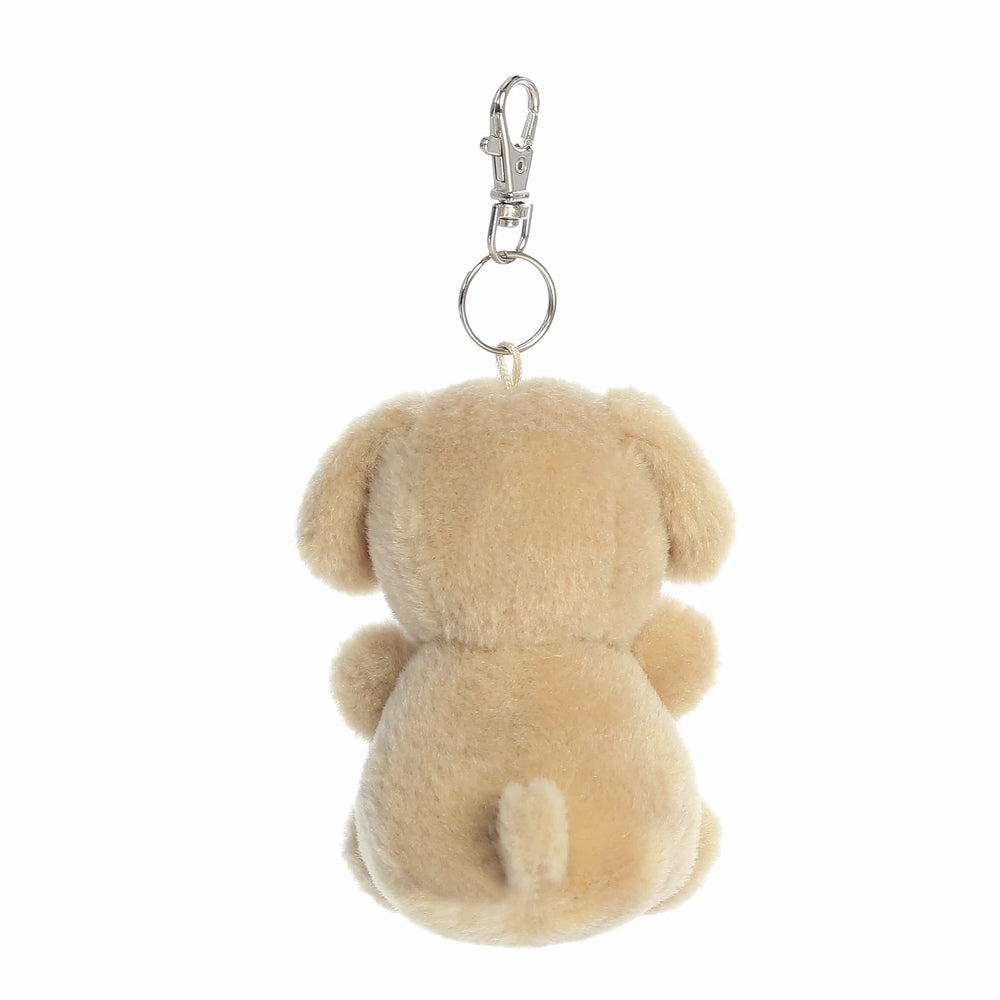 Aurora Palm Pals Sunny Lab ClipOn stuffed dog keychain in beige plush fur