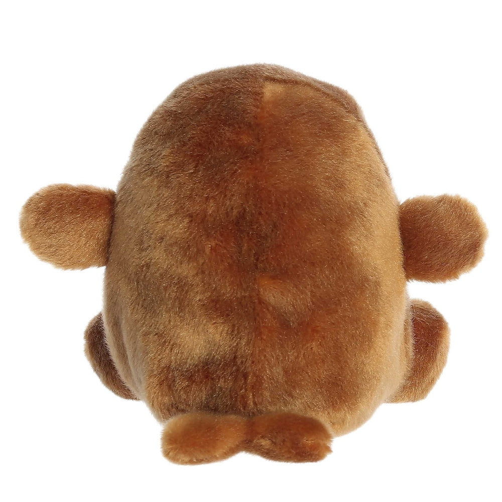 Waldo Walrus plush stuffed animal by Aurora, 5 inches, brown fuzzy fabric