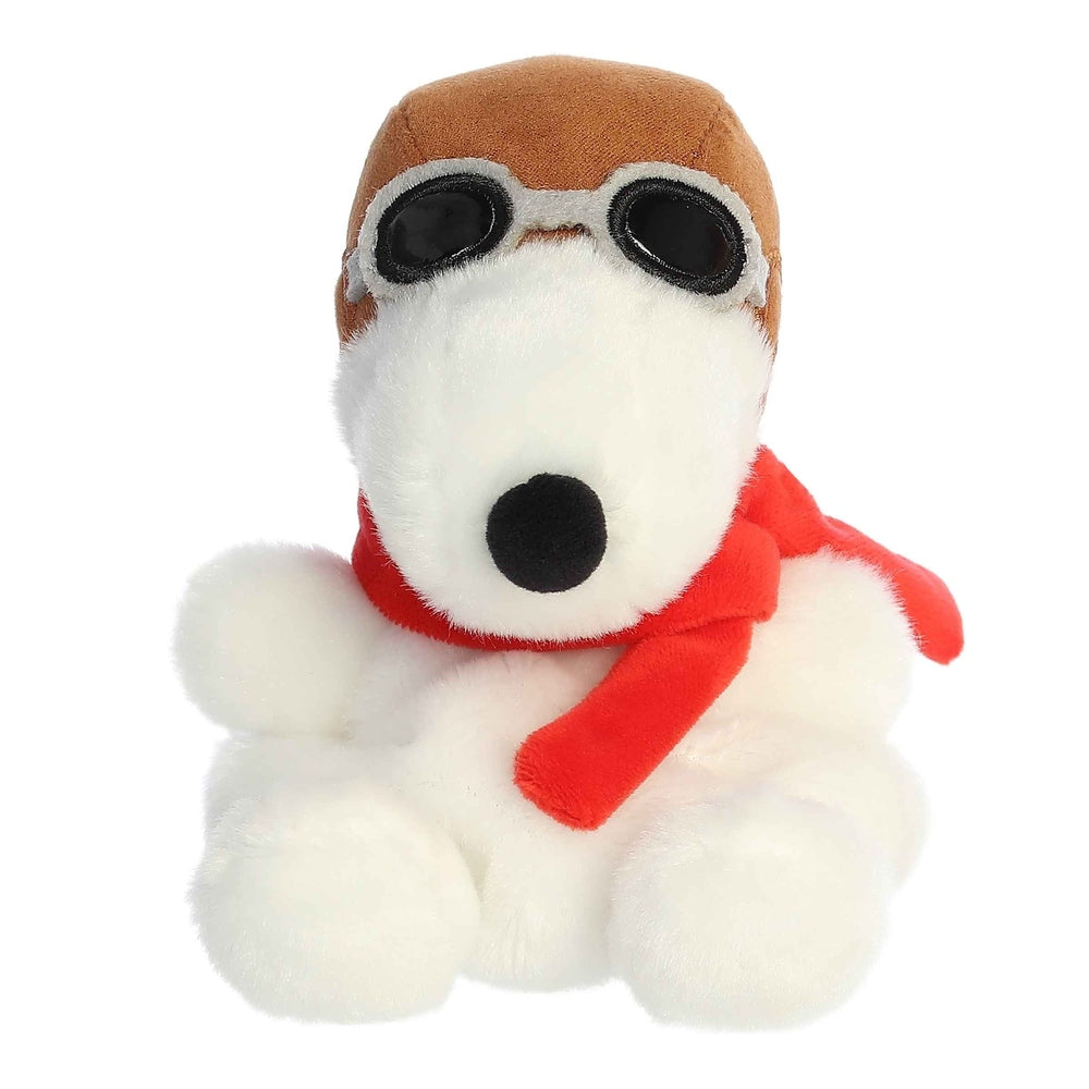 Aurora Peanuts Palm Pals Flying Ace 5-inch plush Snoopy with goggles and red scarf