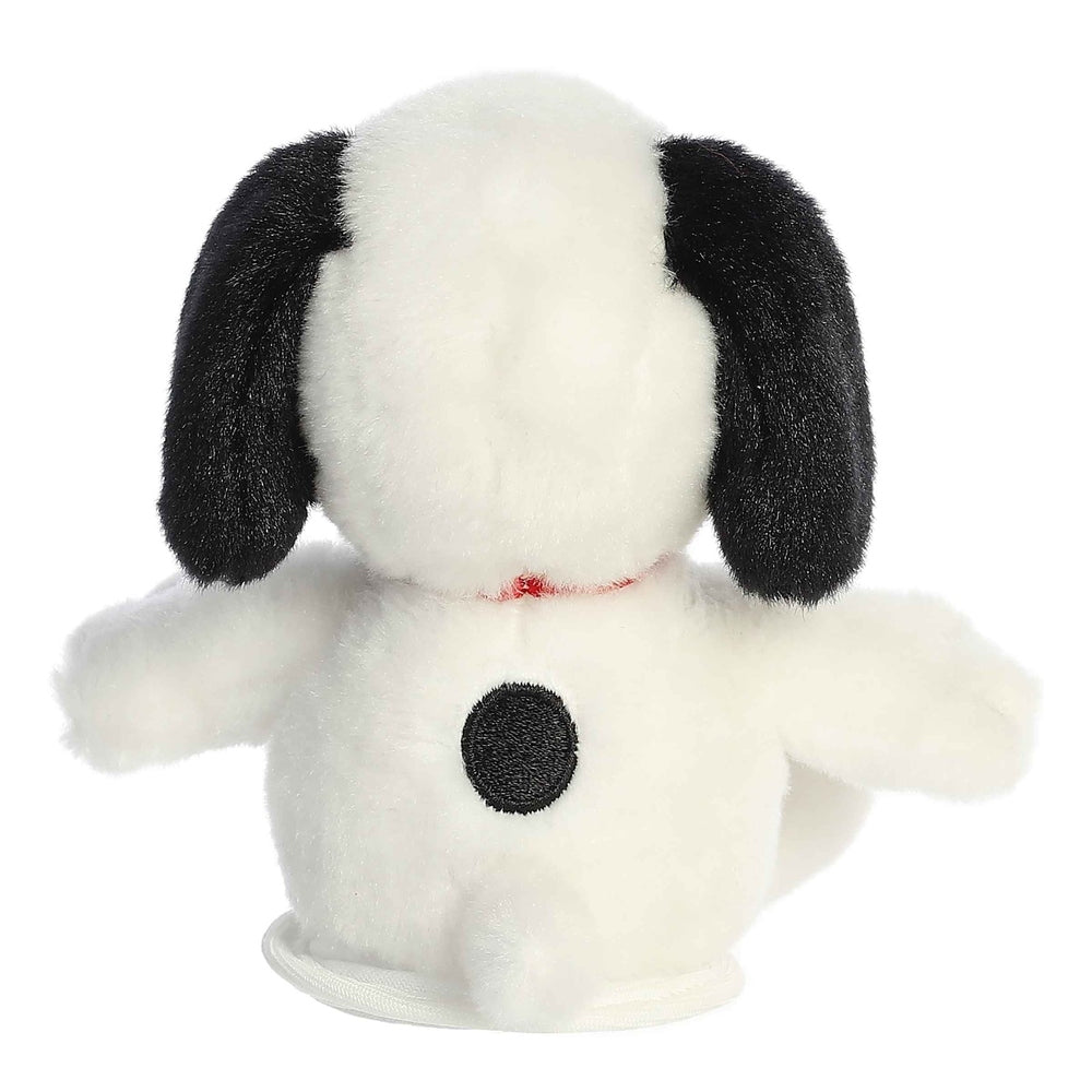 Aurora Snoopy 5 Shoulderkins stuffed animal, white plush with black ears, Peanuts toy from Aurora