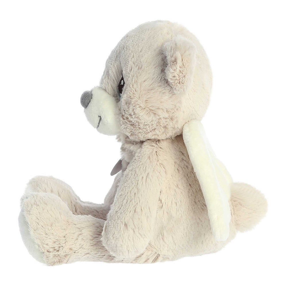 Aurora Guardian Angel Bear stuffed animal, 12in, beige plush with cream wings