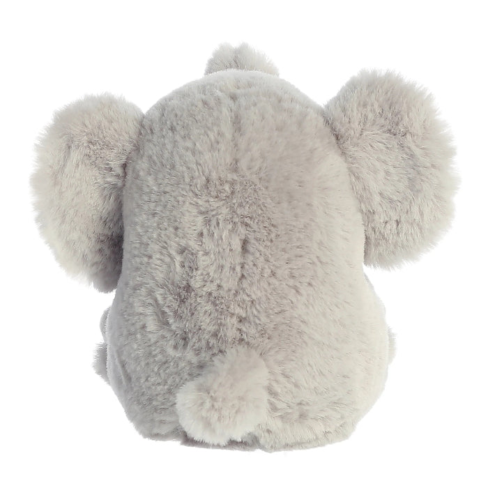 Aurora Rolly Pet Trumpeter Elephant 5-inch plush stuffed animal in light gray with fluffy ears