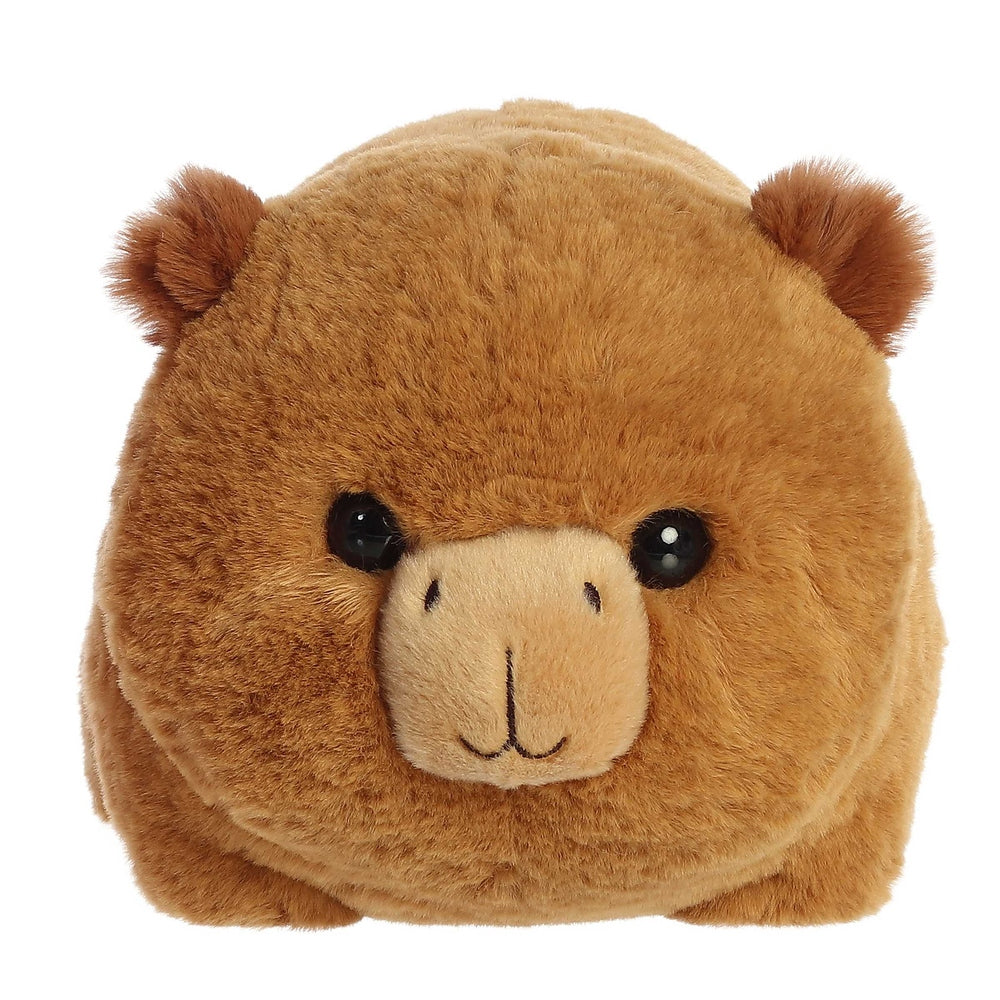 Aurora Spudsters Carmen Capybara plush toy, brown fuzzy fur, round cuddly capybara, 10-inch