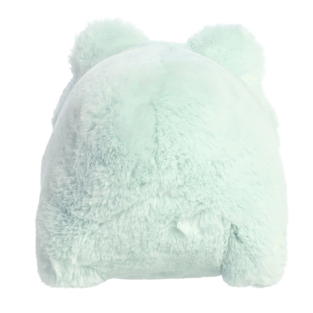 Aurora Spudsters Friesia frog plush, mint green fluffy stuffed animal, 10 inches