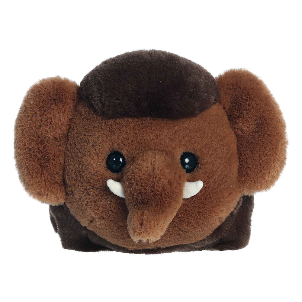 Aurora Spudsters Mumford Wooly Mammoth 10" plush: brown, fluffy mammoth facing forward with big ears.