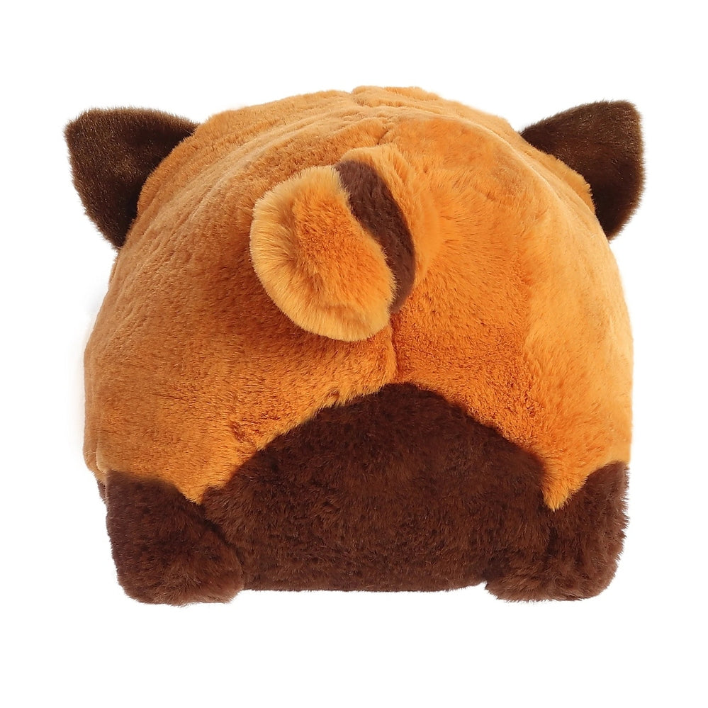 Aurora Spudsters Remy Red Panda 10" plush, orange and brown fur, shown from back with curled tail.