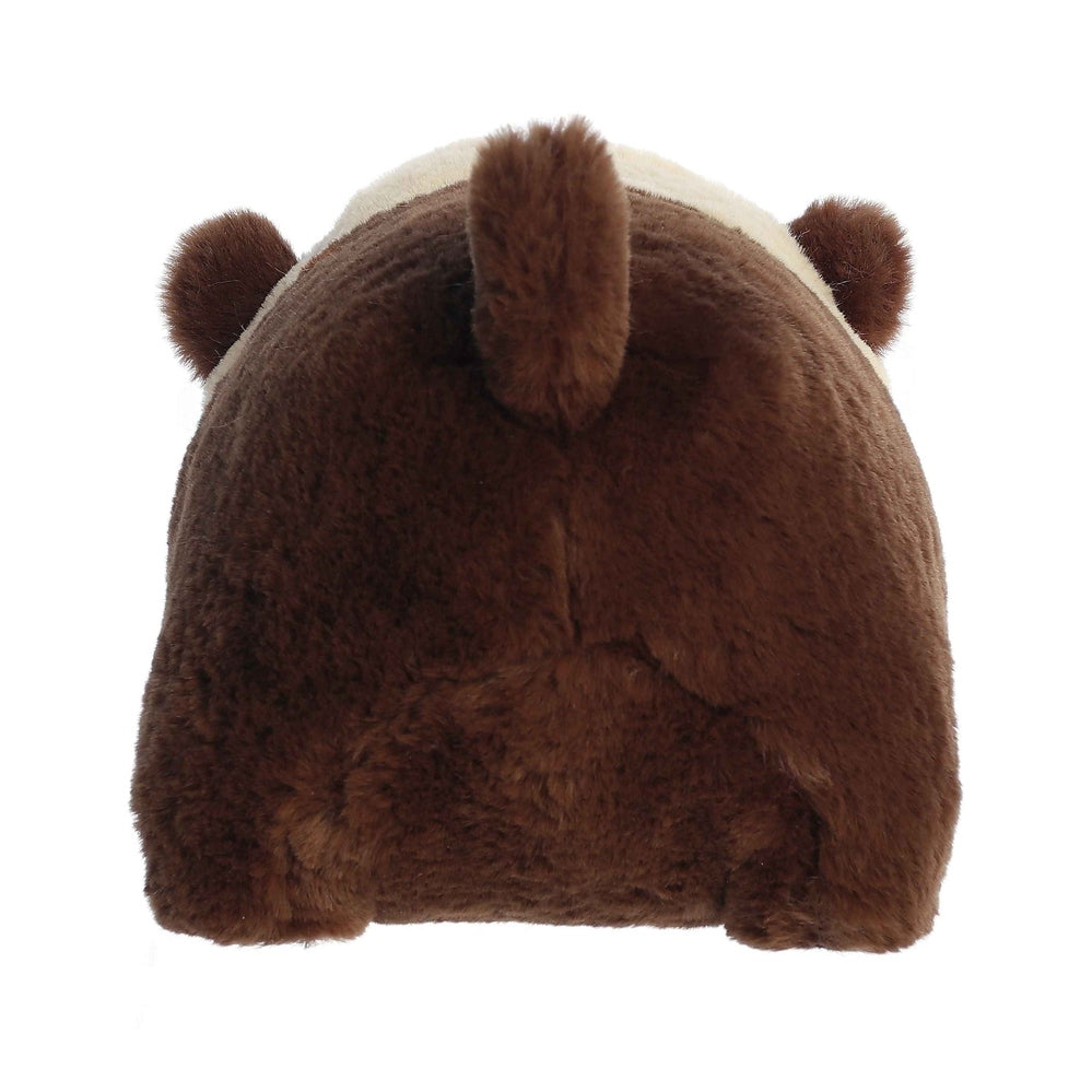 Aurora Spudsters Saoirse Sea Otter plush toy, brown fur with white back, shown cuddly and ready to hug.