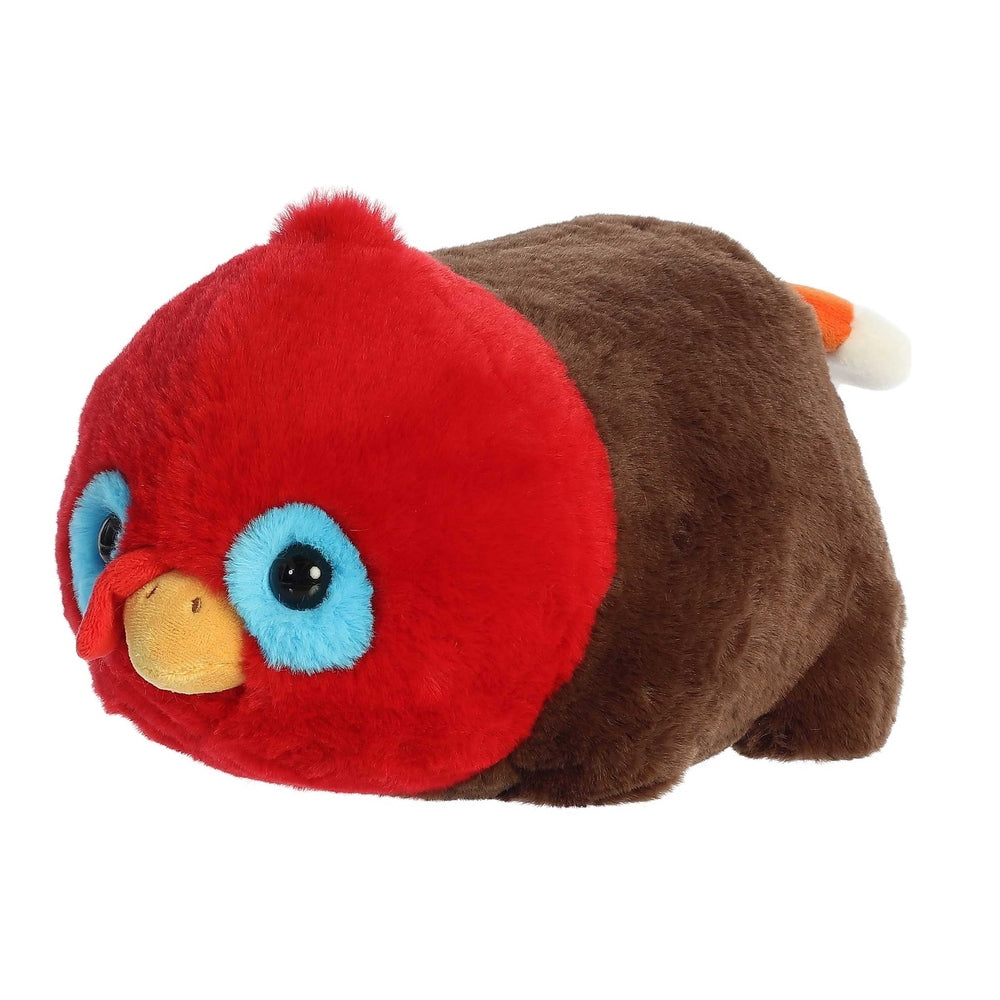 Aurora Spudsters Todd Turkey 10in plush stuffed animal, red head, brown body, blue eyes