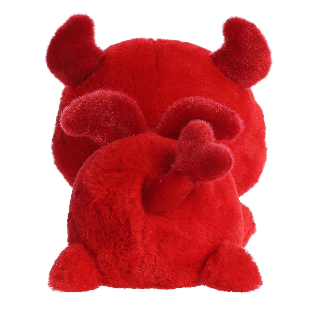 Aurora Too Cute Drexel Devil plush toy, red fuzzy stuffed animal with small horns