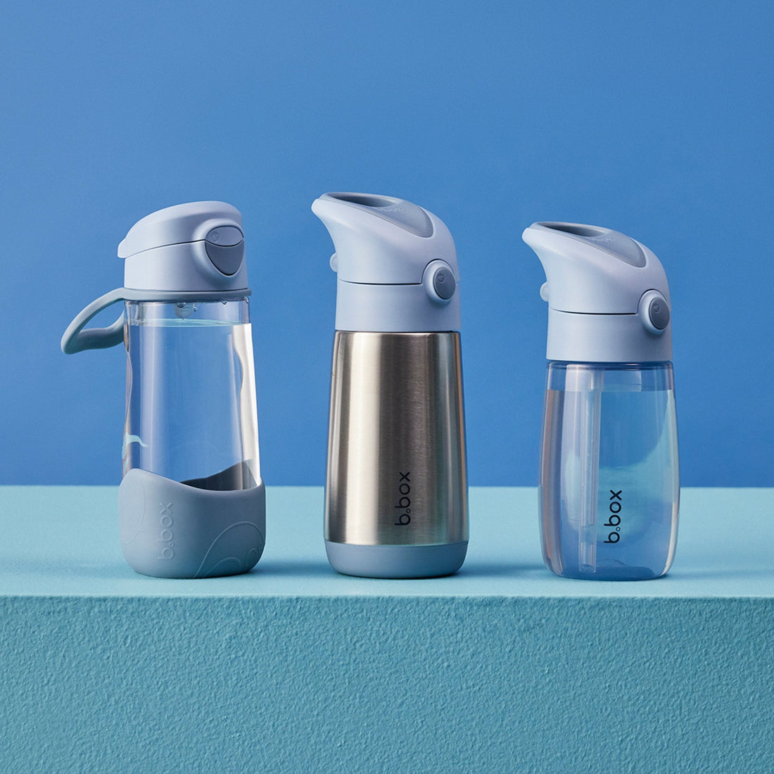 B.Box Junior Drink Bottle 380 ml in Chill Out Blue — product view 6
