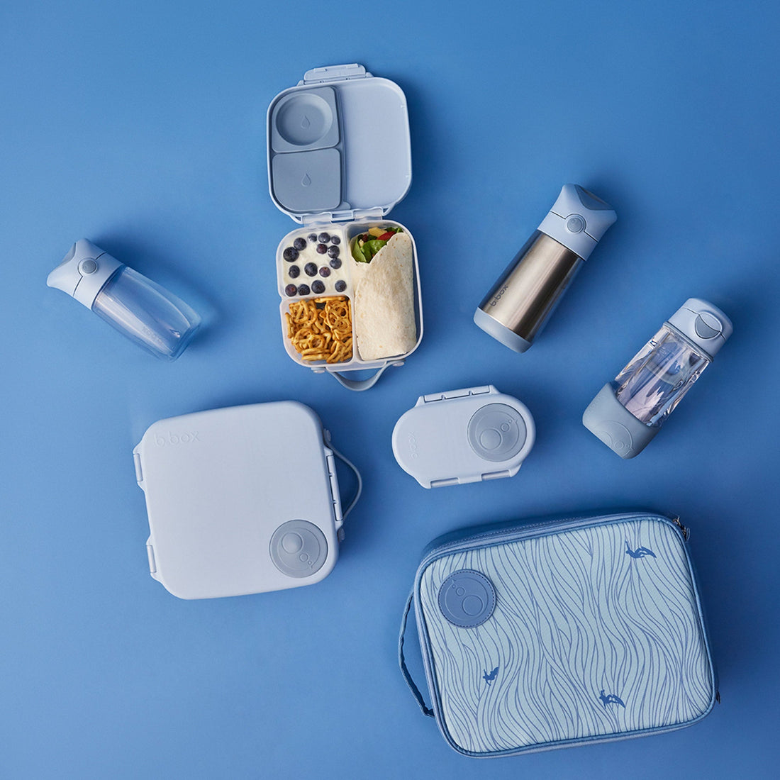 B.Box Junior Drink Bottle 380 ml in Chill Out Blue — product view 9