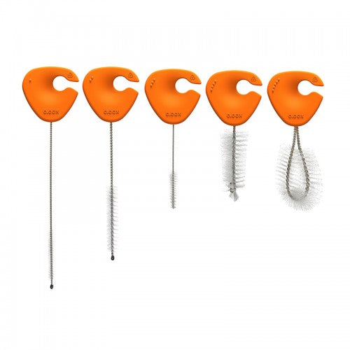 B.BOX New Cleaning Brush Set with five orange-handled bottle and nipple brushes
