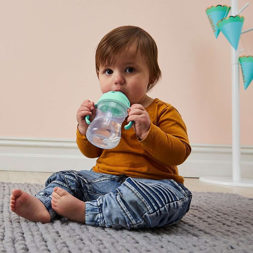 B.Box New Sippy Cup Gelato Edition; mint green toddler sippy cup with handles