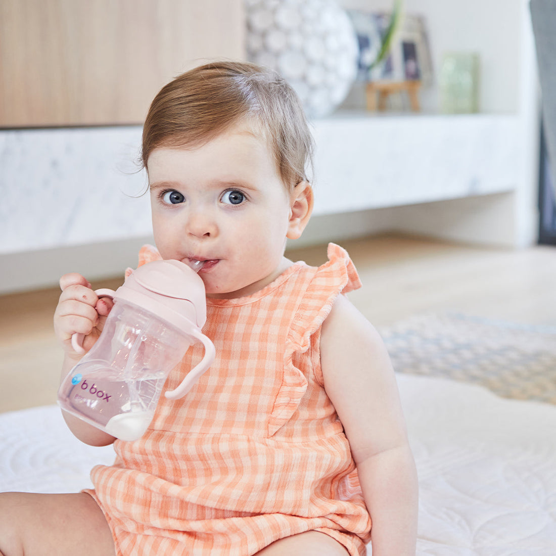 B.Box Sippy Straw Cup 240ml in Blush — product view 15