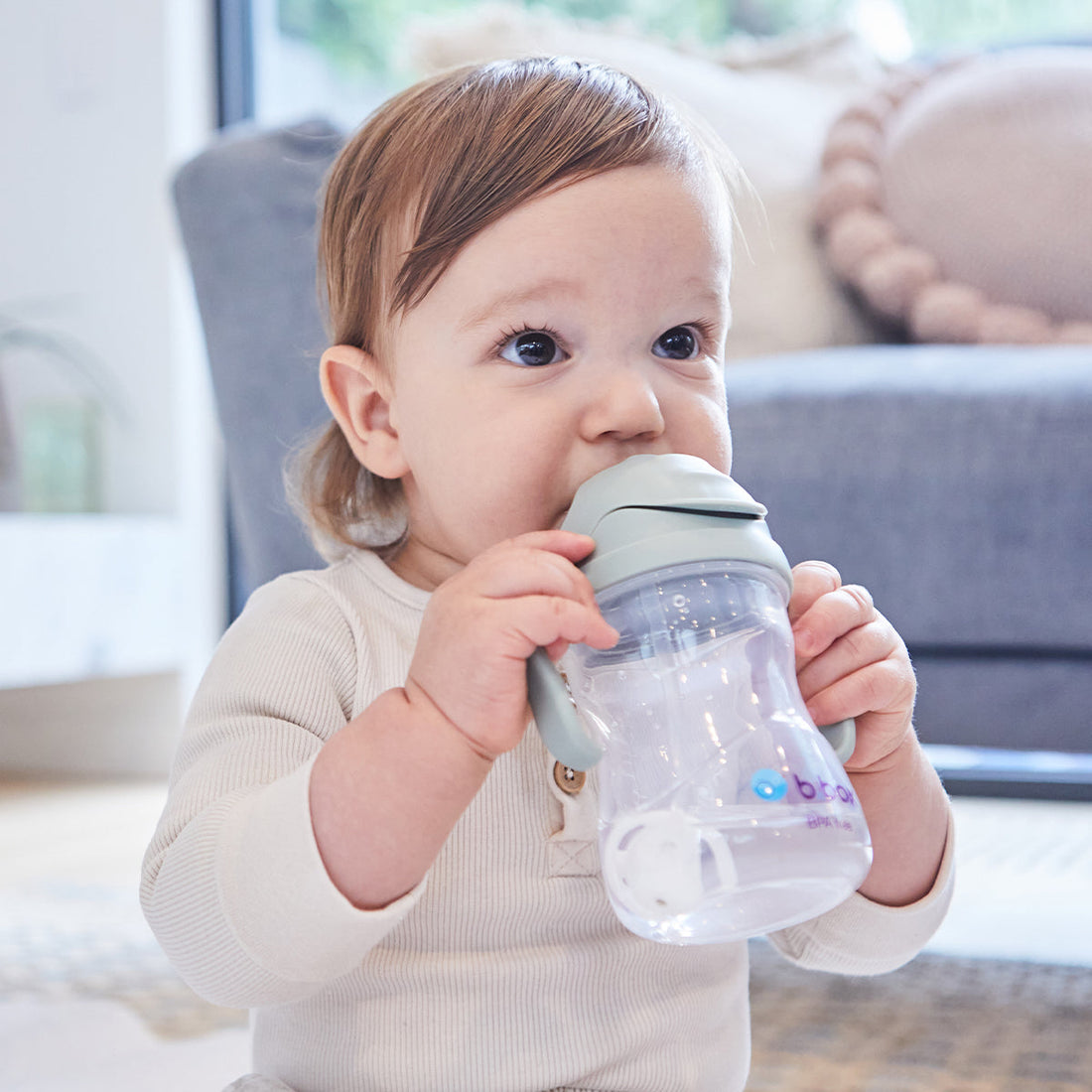 B.Box Sippy Straw Cup 240ml in Sage — product view 9